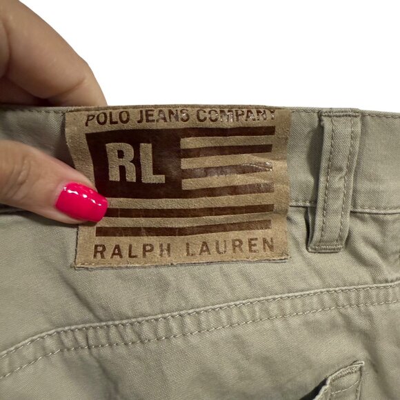 Polo Jeans‎ Co Ralph Lauren Khaki Capri Pants Y2K Size 4 - Picture 4 of 9